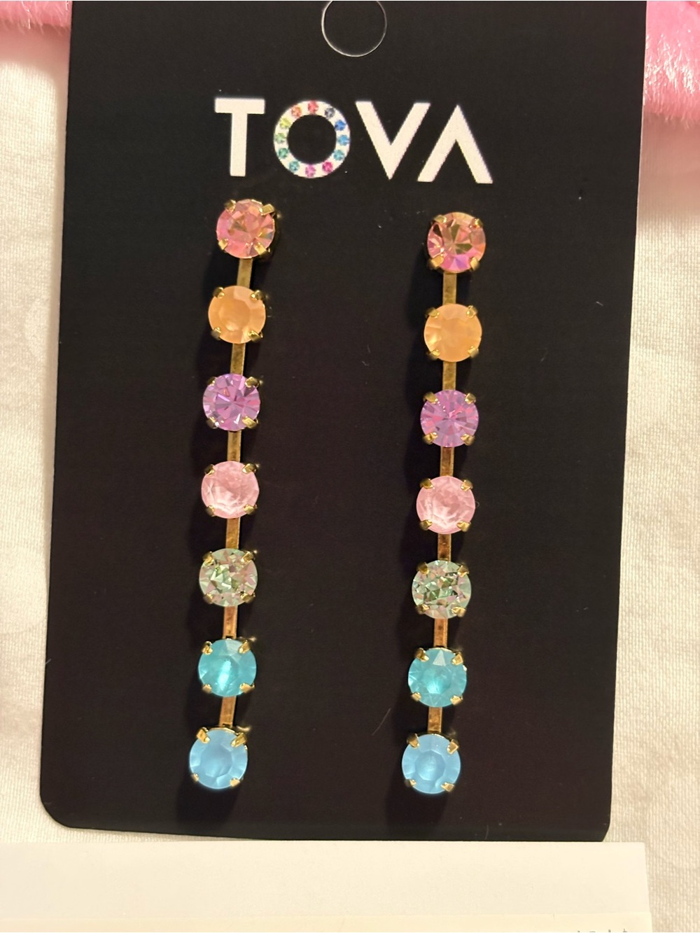 TOVA Mini Berenike Earrings In Fairy Dust Mix NWT
